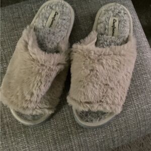 Dream Pairs Cream Cozy Slippers Plush Open-Toe